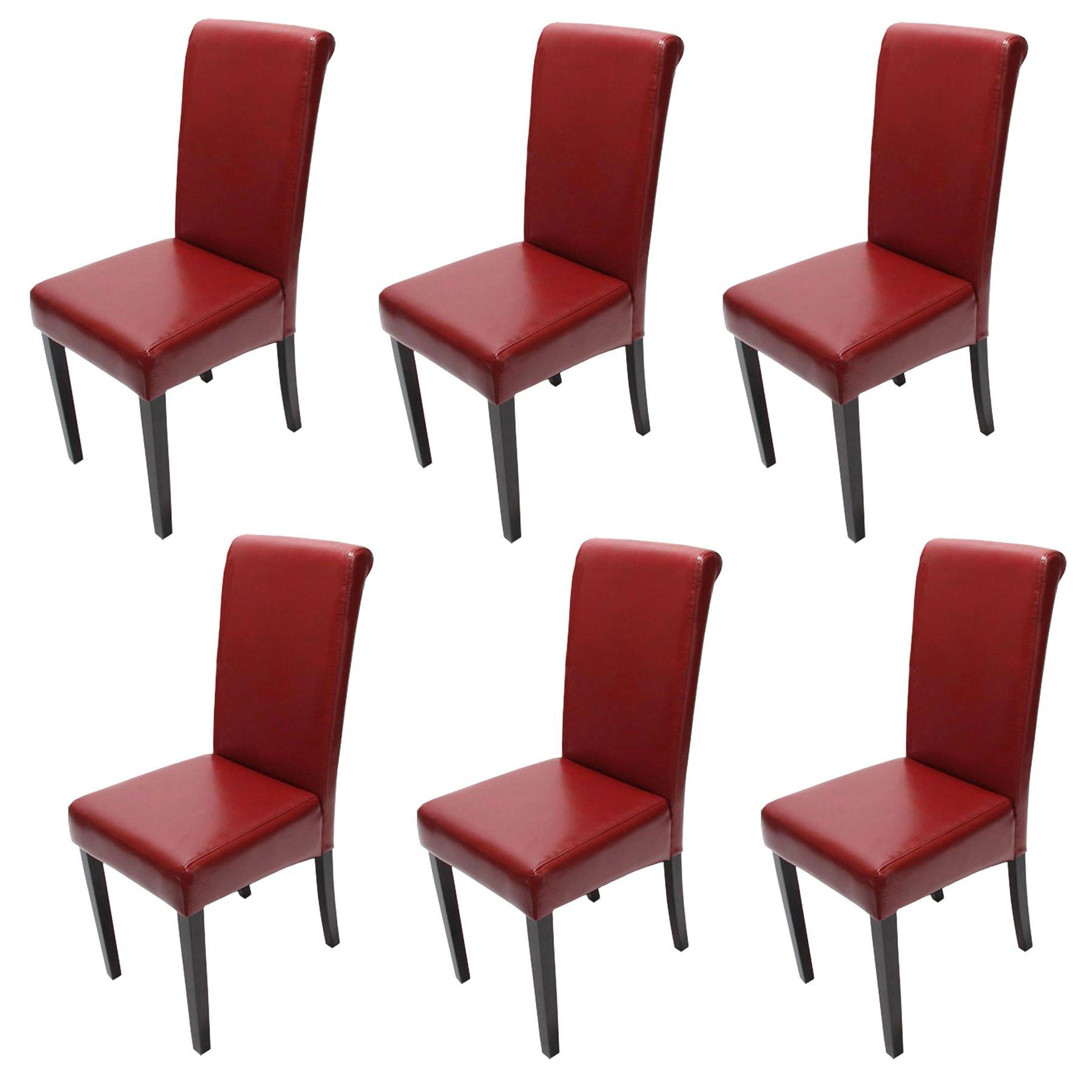 ESSZIMMERSTUHL Rot 6er-Set - Rot, Holz (41/99/60cm) - MCW