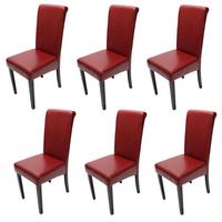 ESSZIMMERSTUHL Rot 6er-Set - Rot, Holz (41/99/60cm) - MCW
