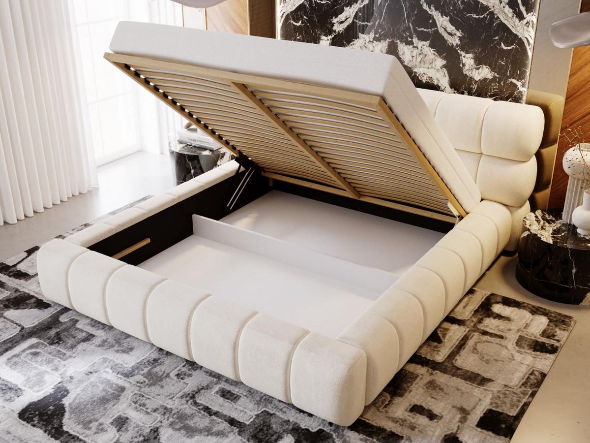 POLSTERBETT Mellow 180x200 Beige - Beige, Textil (180/200cm) - Graingold