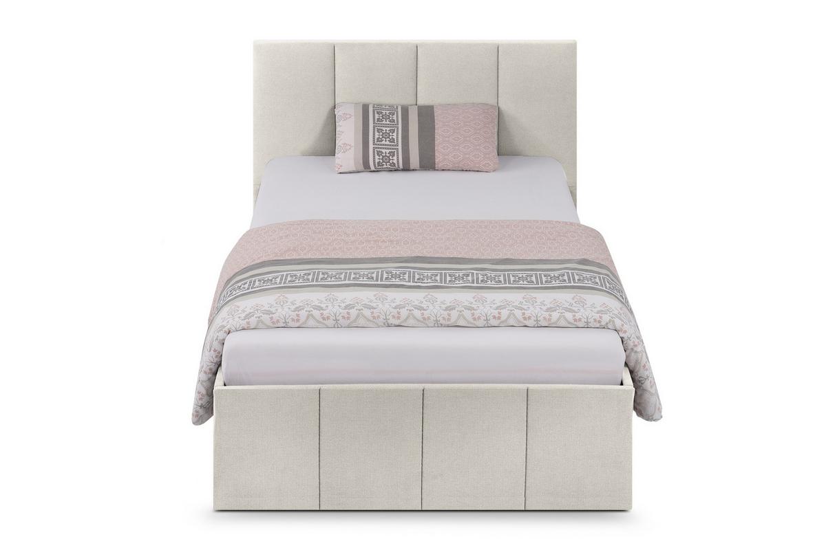 POLSTERBETT Dalas Beige 120 x 200 x 40 cm Bettkasten Mit hochwertiger Matratze H3 (bis 120 kg) und Lattenrost - Beige, Holz (120/200cm) - Halmon Schlafkomfort Betten 