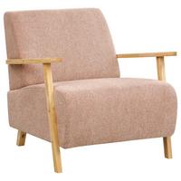 SESSEL Rosa Lesja - Hellbraun/Pink, Textil (77/79/90cm) - Beliani