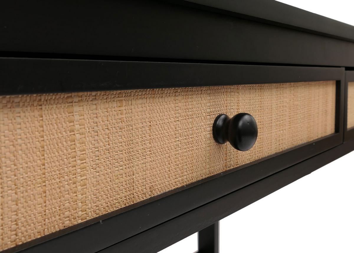 SCHREIBTISCH quadratisch Schwarz - Schwarz, Holz (60/110/78cm) - MCW