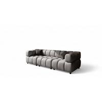 SOFA 3-sitzer Flow - Hellgrau, Holzwerkstoff/Textil (288/71/96cm) - Fun Möbel