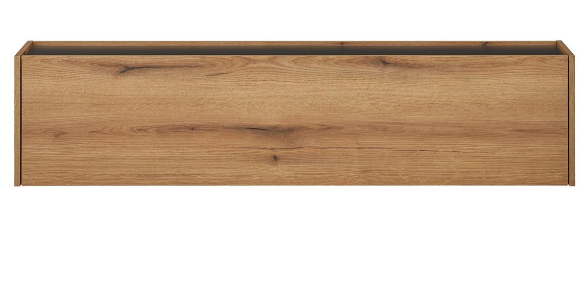 TV-LOWBOARD Evoke Eiche, grau 150 cm Hängeschrank, TV-Unterteil hängend - Eichefarben/Grau, Holzwerkstoff/Metall (150/35/30cm) - Furn.Design