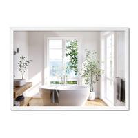 SPIEGEL 100x70cm Weißer Rahmen - Weiß, Glas (100/70/0.4cm) - Wallfluent