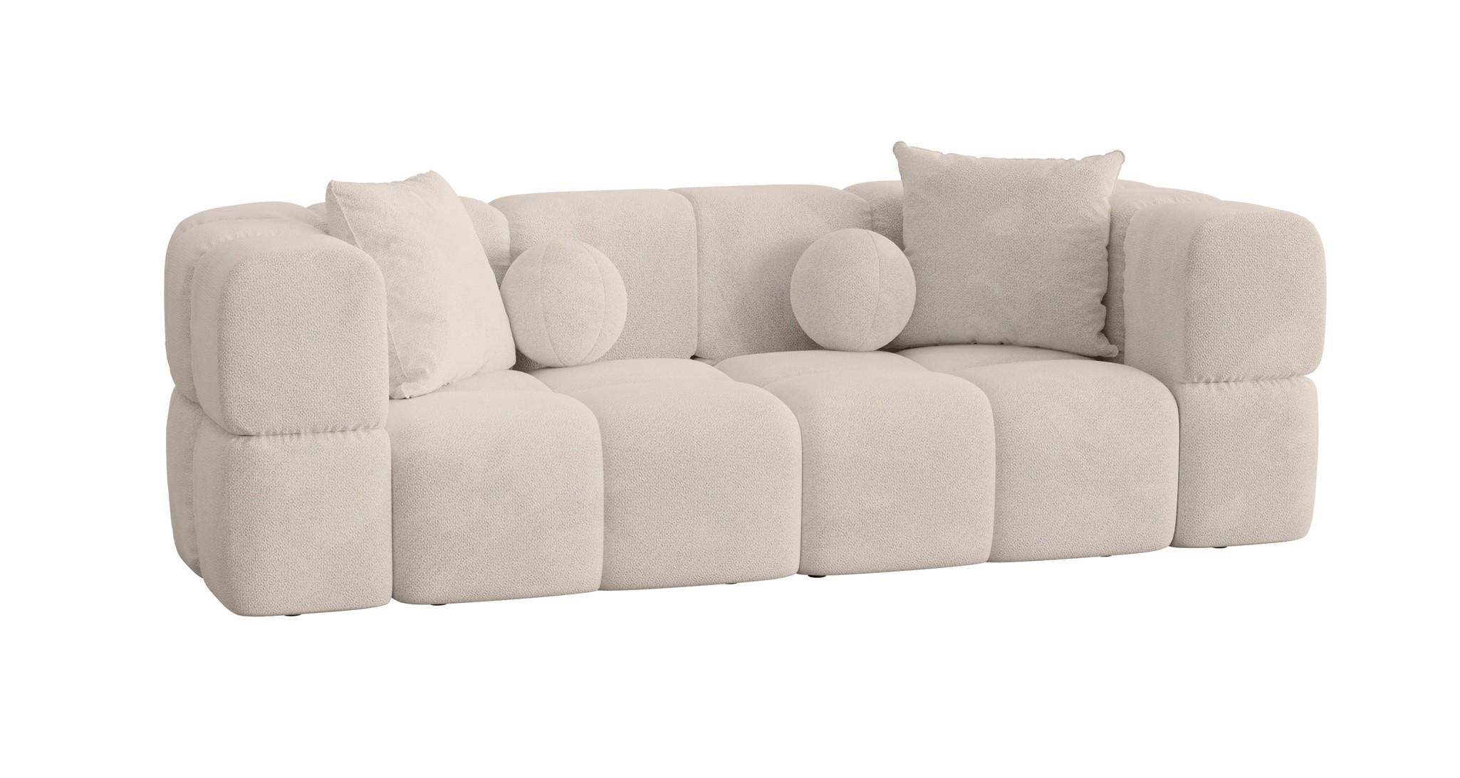 SOFA 3-sitzer Vega - Beige, Holzwerkstoff/Textil (250/77/103cm) - Fun Möbel