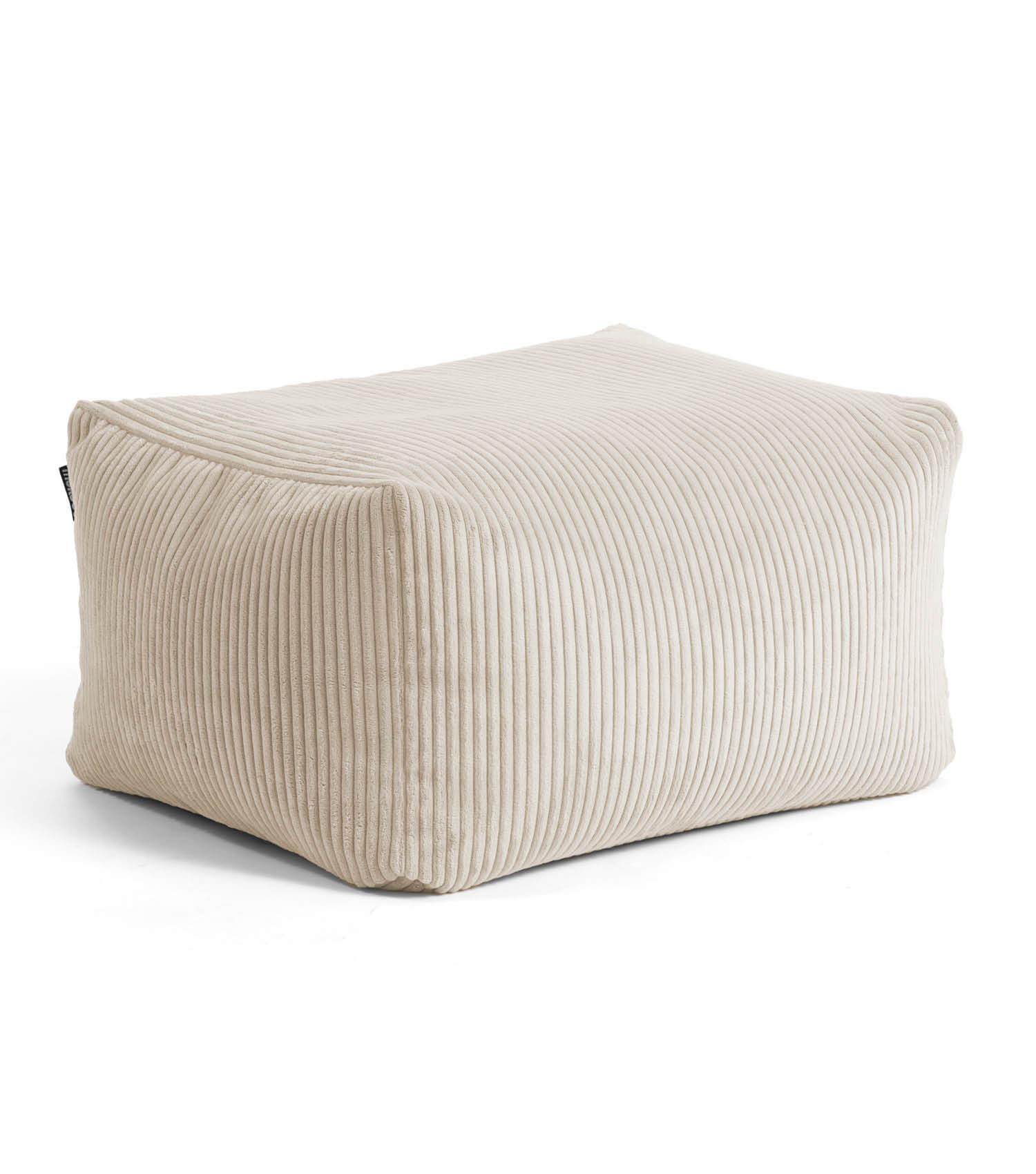 POUF Cord Block - Beige, Textil (65/35/55cm) - Mokebo