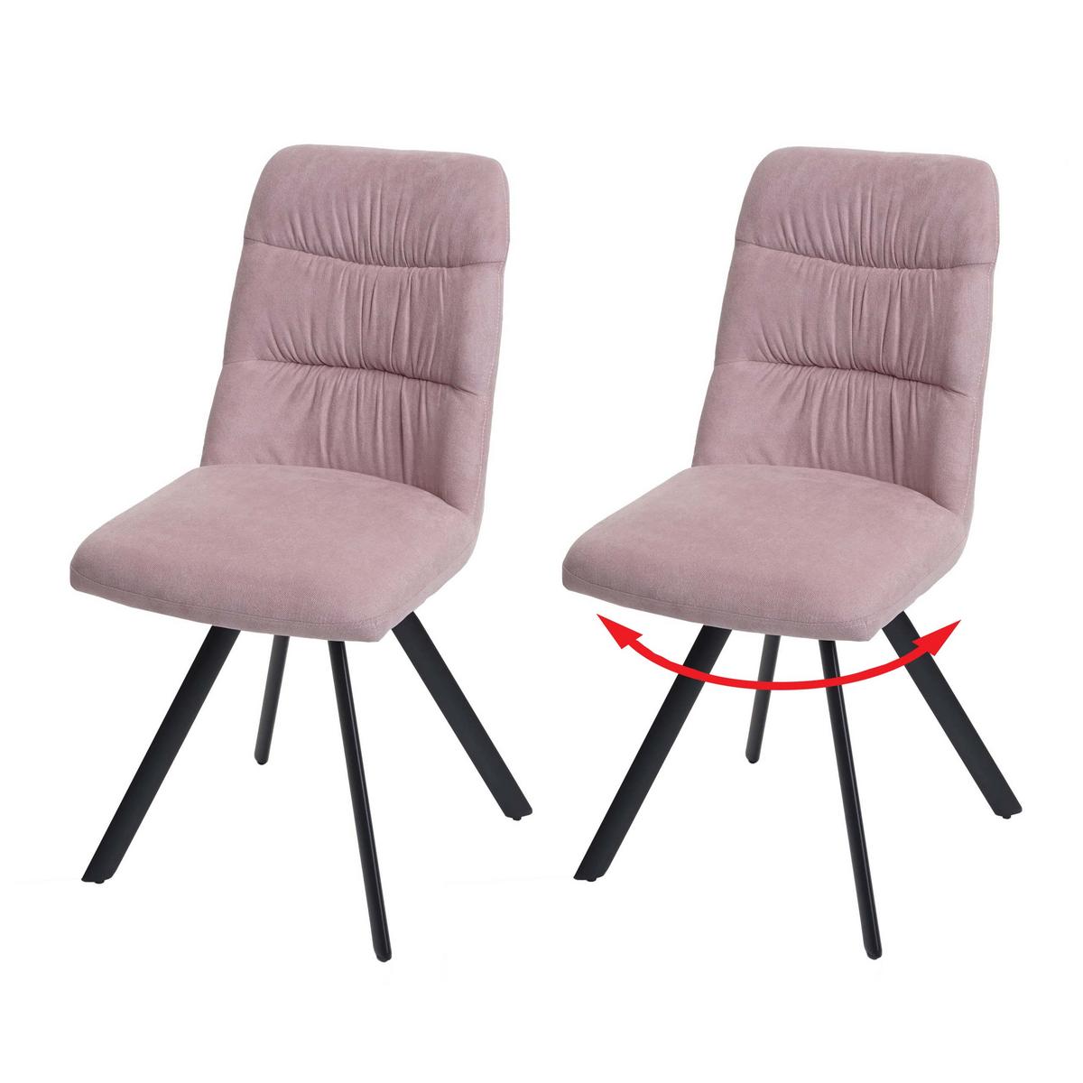 ESSZIMMERSTUHL Altrosa 2er-Set - Altrosa/Rosa, Textil (45/94/45cm) - MCW