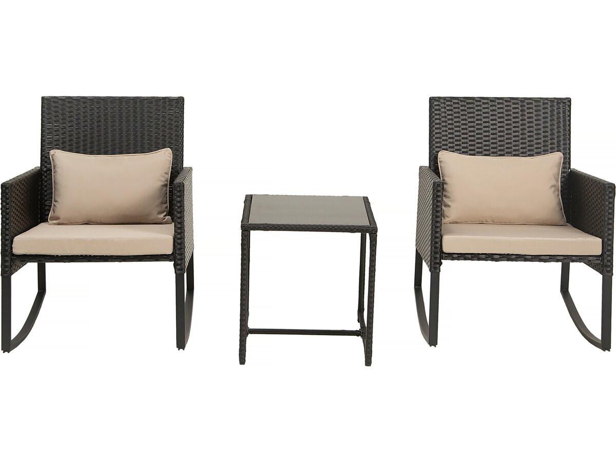 GARTENSITZGRUPPE garden Schwarz / Beige - Schwarz, Metall - Habitat Garten