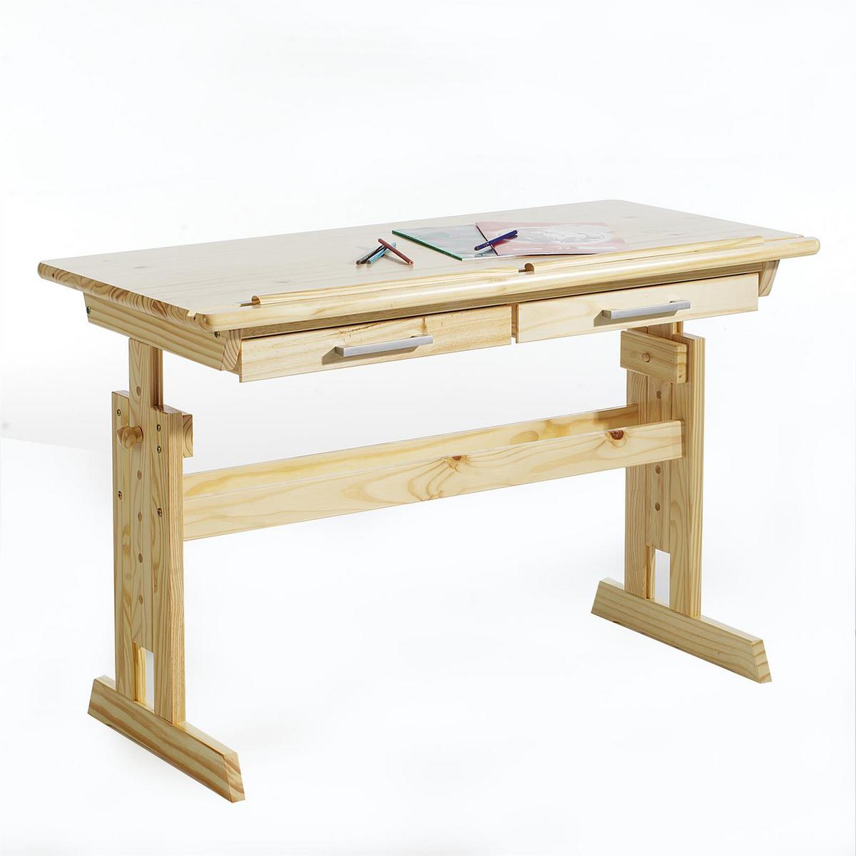KINDERSCHREIBTISCH OLIVIA natur - Naturfarben, Holz (109/130/55cm) - IDIMEX