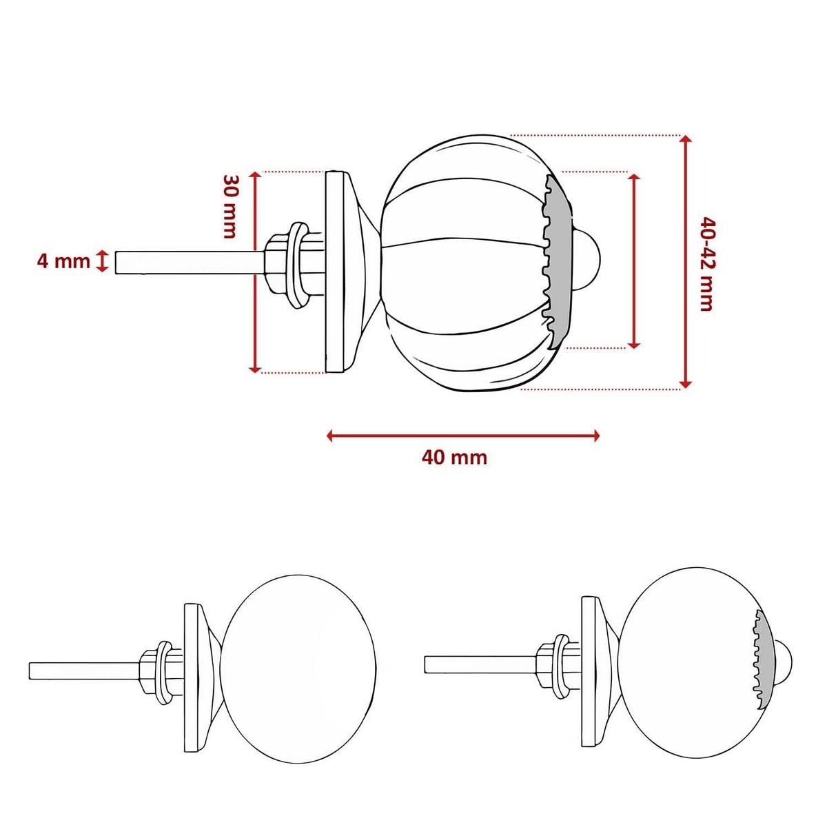 KERAMIKKNÖPFEN Set mit 10 in verschiedenen Farben und Formen 40 mm Durchmesser - Multicolor, Keramik (4/4/6.9cm) - Nacnic