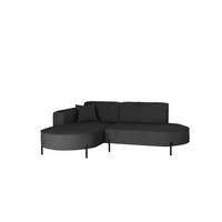 ECKSOFA Valencia Xs - Anthrazit, Holzwerkstoff/Textil (236/165cm) - Fun Möbel