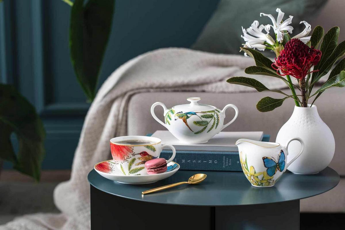 KAFFEETASSE MIT UNTERTASSE Amazonia bunt 150 ml - Multicolor, Keramik (15/8.9/15cm) - Villeroy & Boch