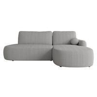 ECKSOFA Loridu O Cord, Seite: Rechts - Schwarz/Grau, Holz/Kunststoff (274/174cm) - MIRJAN24