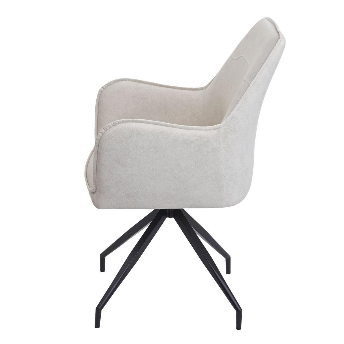 ESSZIMMERSTUHL Cremeweiß - Beige/Weiß, Textil (59/91/60cm) - MCW