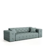 SOFA 3-sitzer Chantal - Salbeigrün, Holzwerkstoff/Textil (251/78/96cm) - Fun Möbel