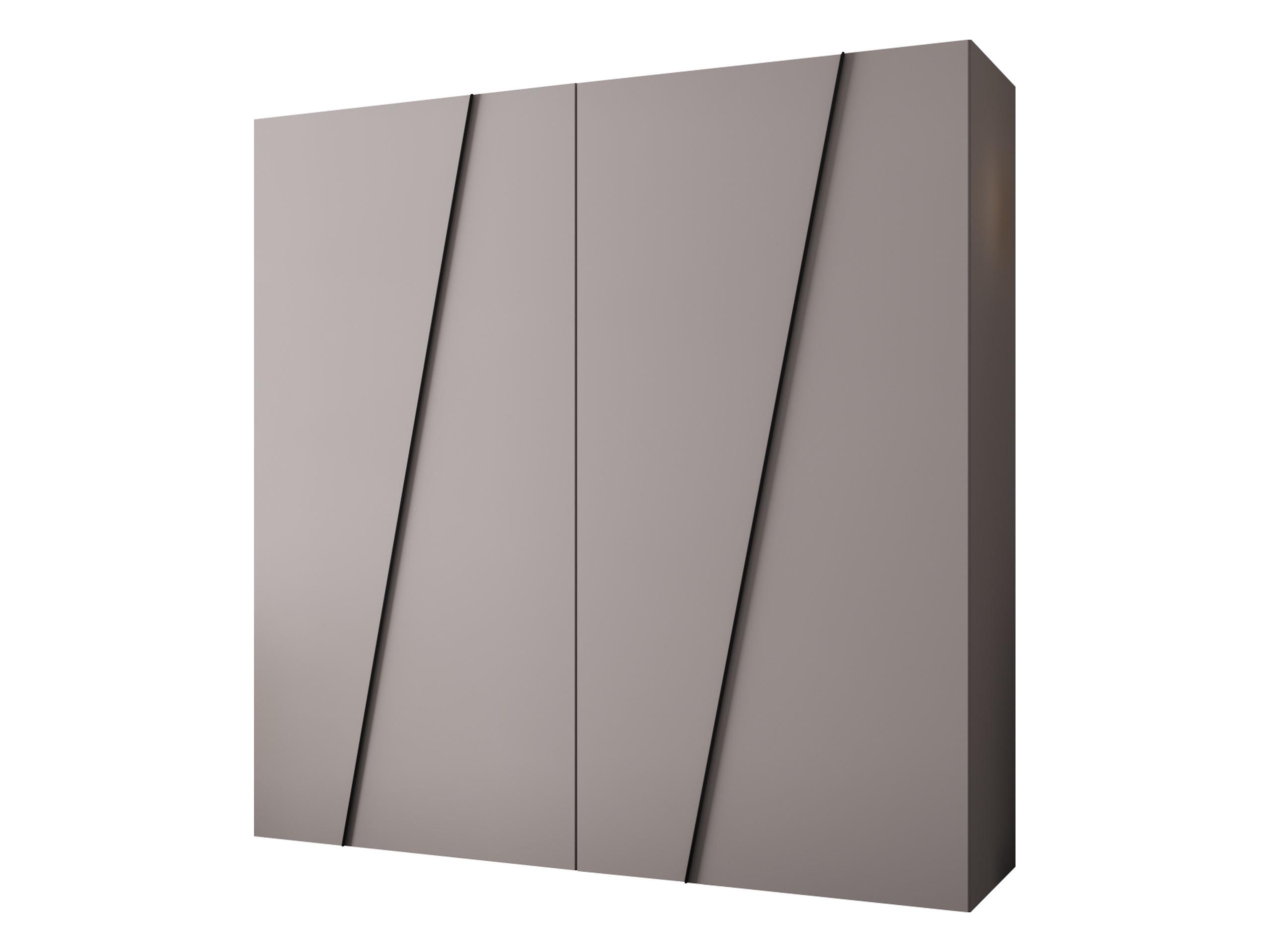 DREHTÜRENSCHRANK Zen 200 cm - Kaschmir/Schwarz, Holzwerkstoff/Kunststoff (200/202/50cm) - MIRJAN24