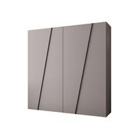 DREHTÜRENSCHRANK Zen 200 cm - Kaschmir/Schwarz, Holzwerkstoff/Kunststoff (200/202/50cm) - MIRJAN24