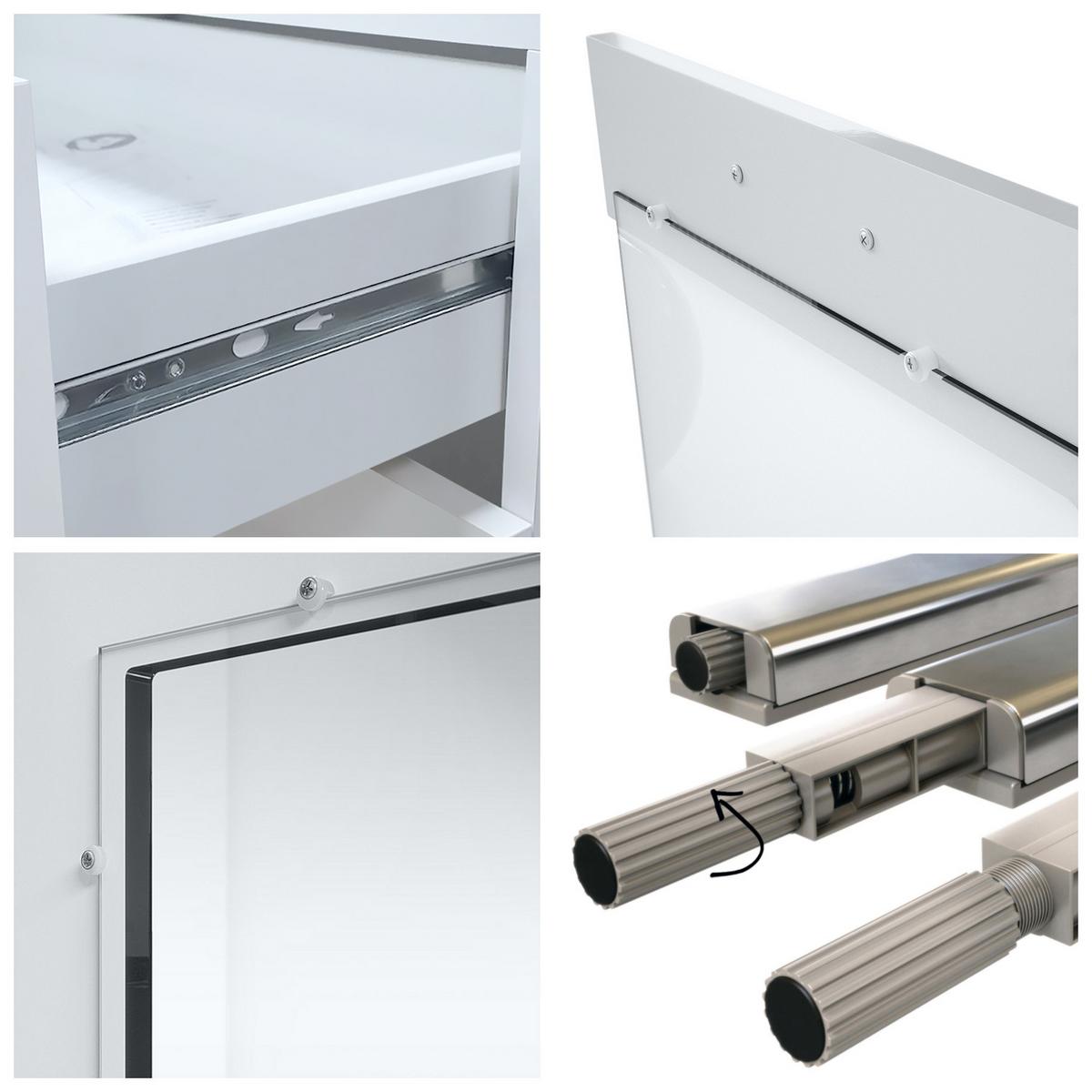 SIDEBOARD Grömitz Weiß Hochglanz - Weiß Hochglanz, Holzwerkstoff (138.5/75.5/35cm) - Vladon