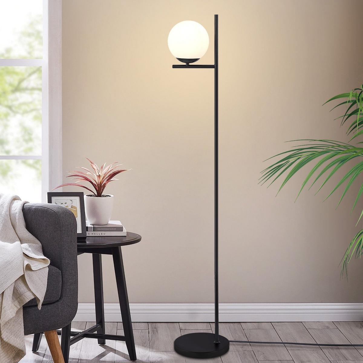 STEHLEUCHTE Dortmund 25/20/150 cm - Schwarz, Metall (32/25/166cm) - Nettlife