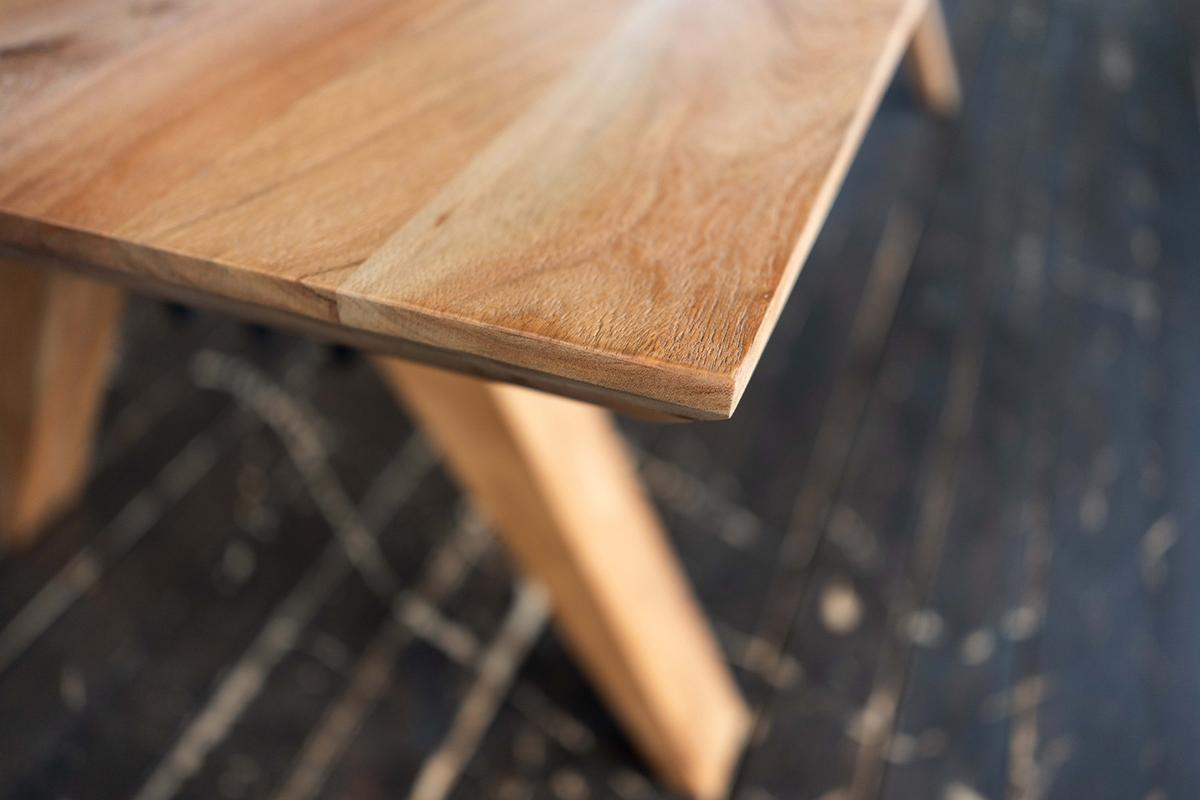 ESSTISCH MIT SCHWEIZER KANTE WOODY Braun Akazie - Schwarz/Braun, Akazienholz/Holz (100/300/78cm) - KAWOLA