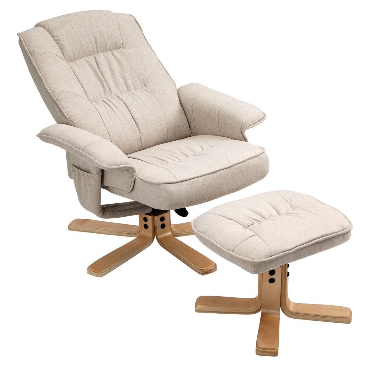 RELAXSESSEL CHARLY beige - Beige, Textil (76/87/61cm) - IDIMEX