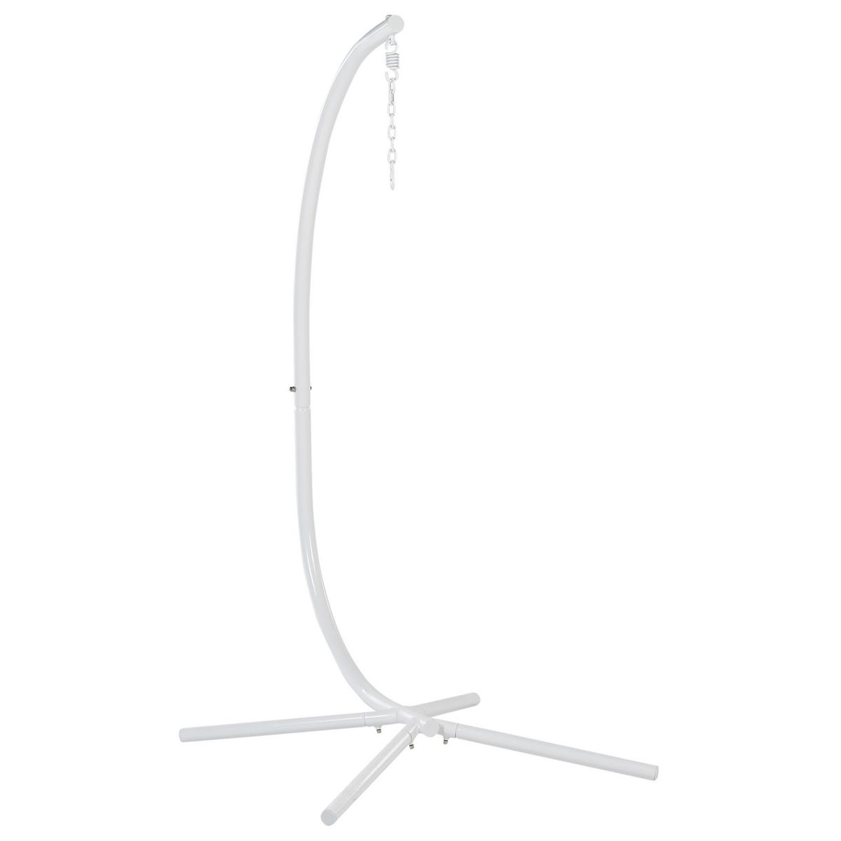 HÄNGESESSEL mit Gestell Flechtseil weiß 98/100 cm Arco - Weiß, Textil (100/197/98cm) - Beliani