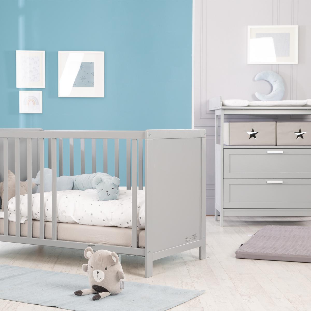 BABYZIMMER-SET Hamburg mit Schubladen 2-teilig - Taupe, Holzwerkstoff (66/76/123cm) - Roba