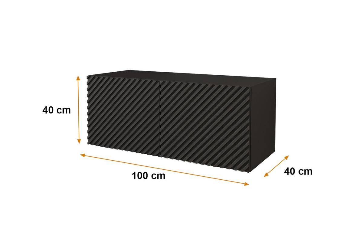 LOWBOARD ZENO-W 100x40x40 cm - Schwarz / Weiß - Weiß, Holzwerkstoff (100/40/40cm) - ALTDECOR