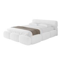 POLSTERBETT mit Bettkasten und Lattenrost, Boxbett ohne Matratze - ELVA-v1 180x200 Weiß - Weiß, Holzwerkstoff/Textil (180/200cm) - ALTDECOR