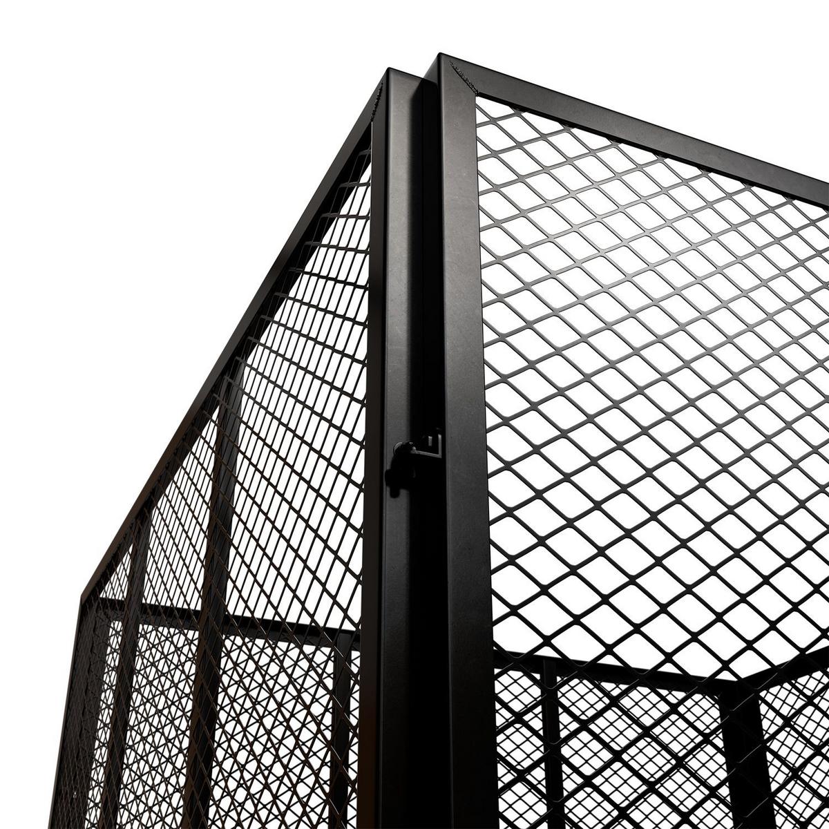 KOMPOSTER Metall schwarz 450L - Schwarz, Metall (80/70/80cm) - Juskys