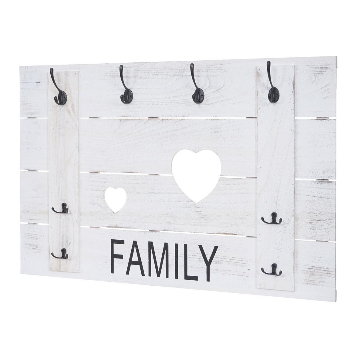 WANDGARDEROBE FAMILY SHABBY-LOOK Cremeweiß - Weiß, Holz (90/60/3cm) - MCW