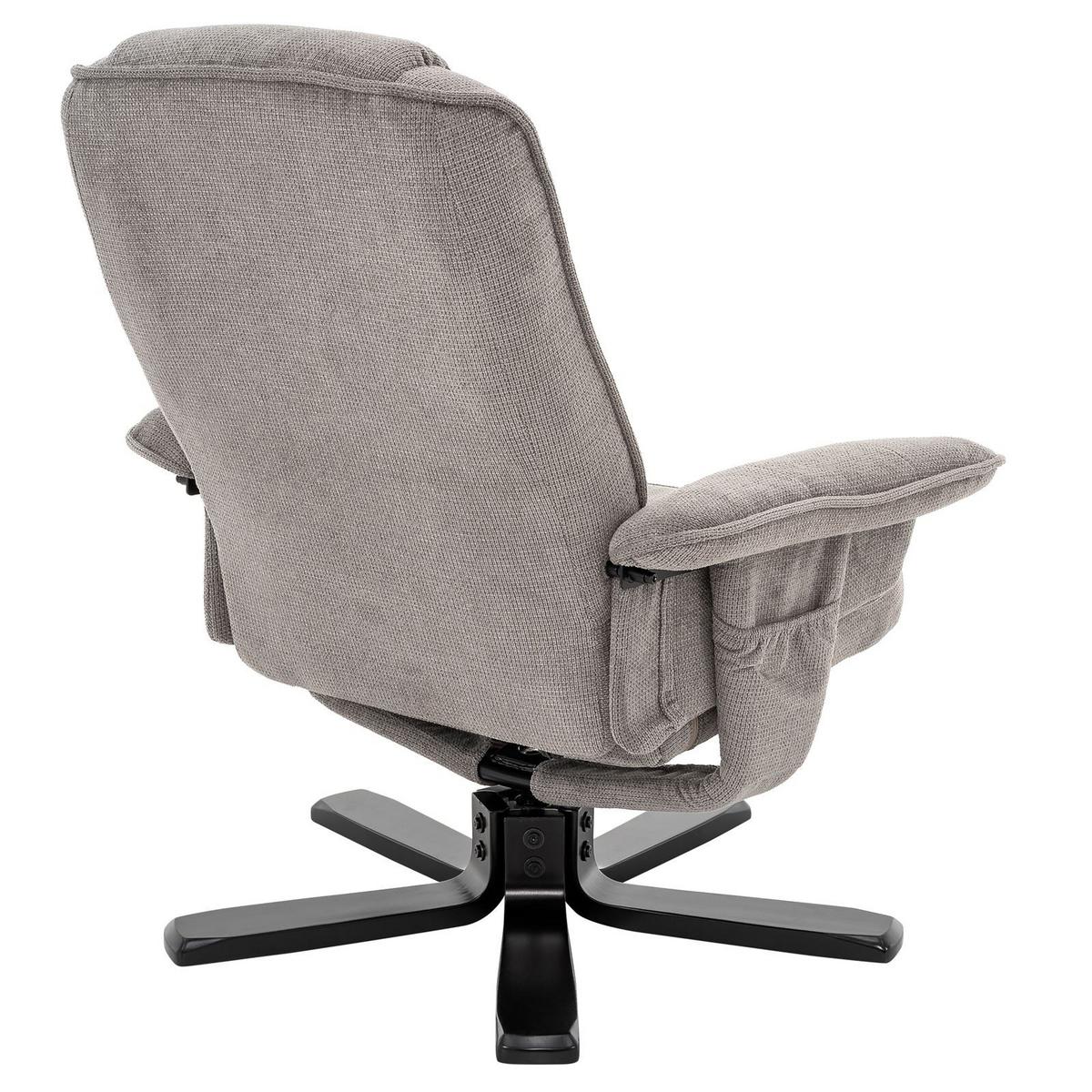 RELAXSESSEL CHARLY grau/schwarz - Schwarz/Grau, Textil (76/87/61cm) - IDIMEX