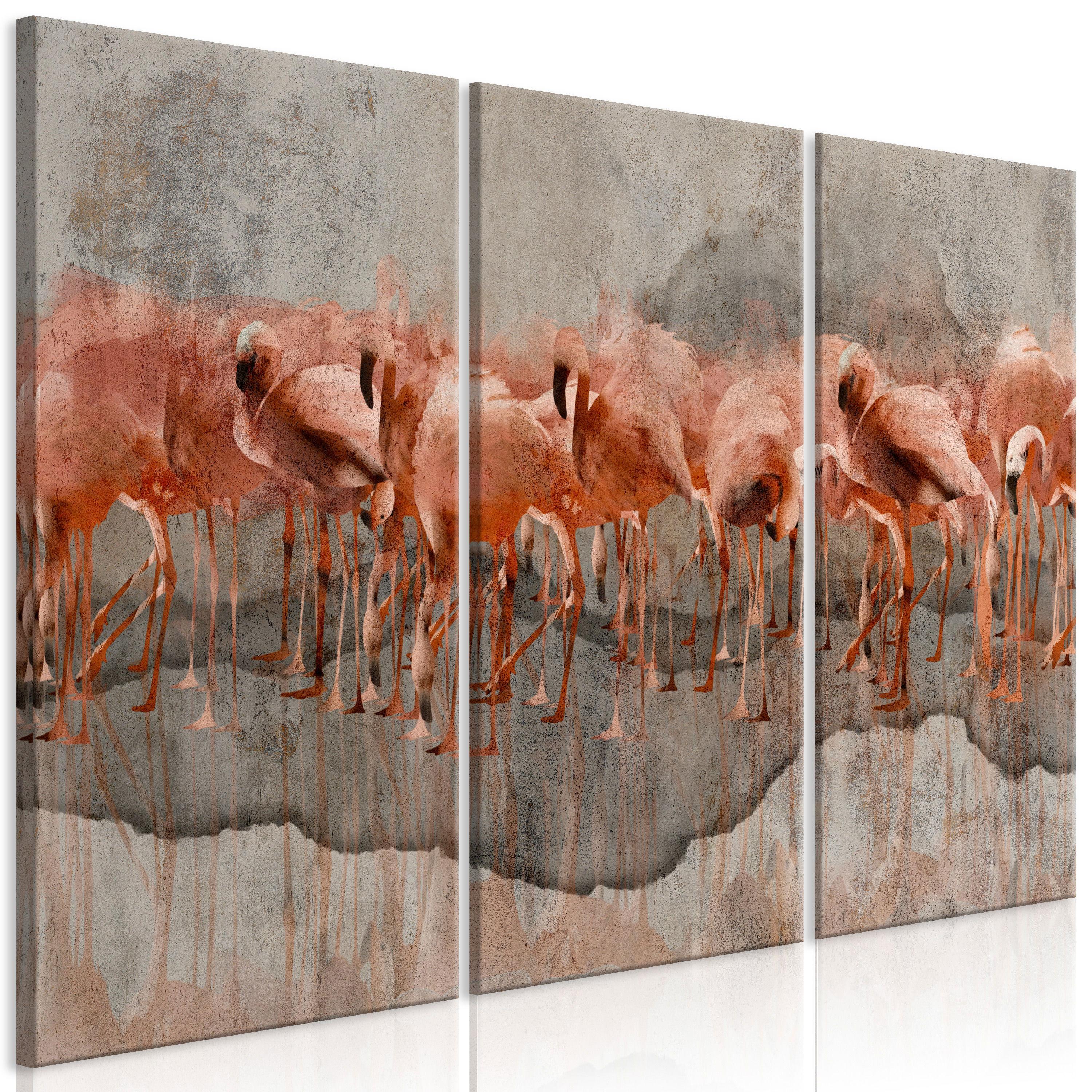 KUNSTDRUCK Grau 90/60 cm - Pink/Grau, Textil (90/60cm) - KUNSTLOFT