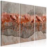 KUNSTDRUCK Grau 120/80 cm - Pink/Grau, Textil (120/80cm) - KUNSTLOFT