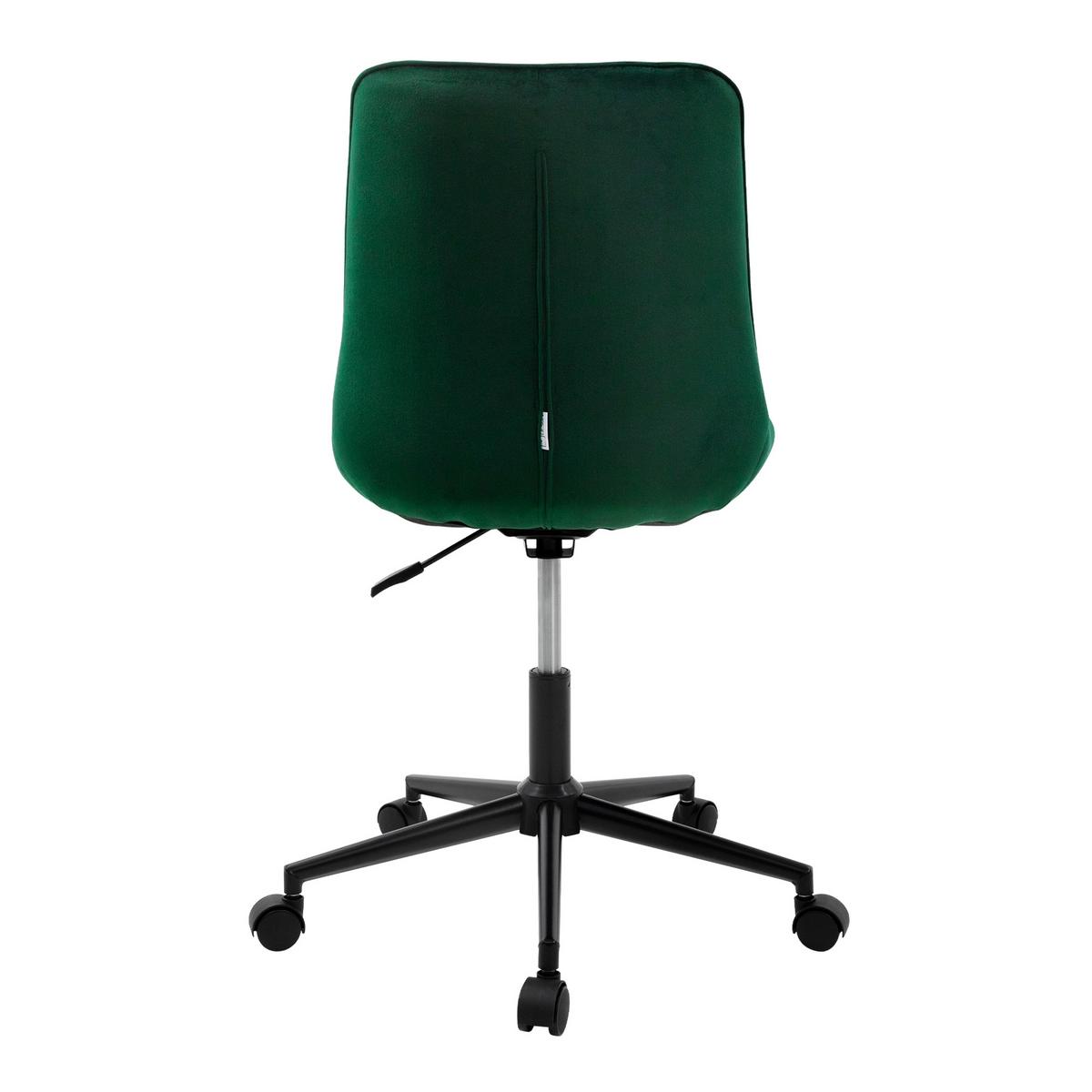 BÜROSTUHL Samt Grün - Grün, Metall (53/97/60cm) - ML-DESIGN