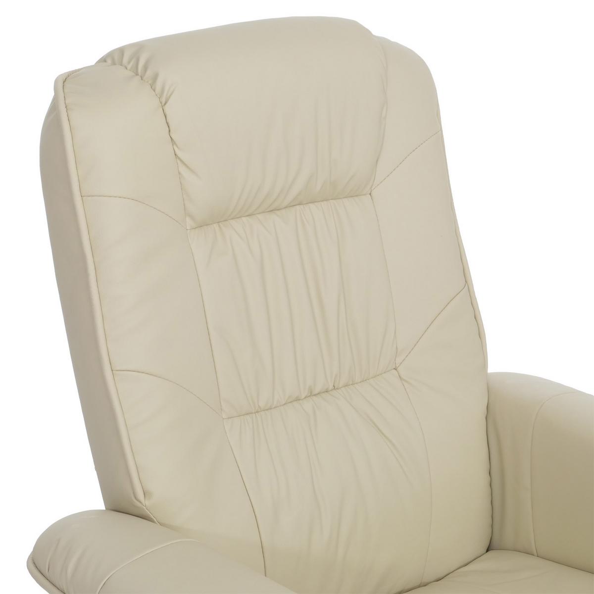 RELAXSESSEL MIT HOCKER Beige - Beige, Textil (80/100/105cm) - MCW