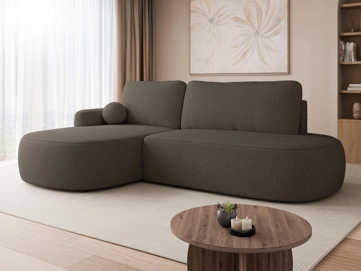 ECKSOFA Loridu O Premium, Seite: Links - Wengefarben/Schwarz, Holz/Kunststoff (274/174cm) - MIRJAN24
