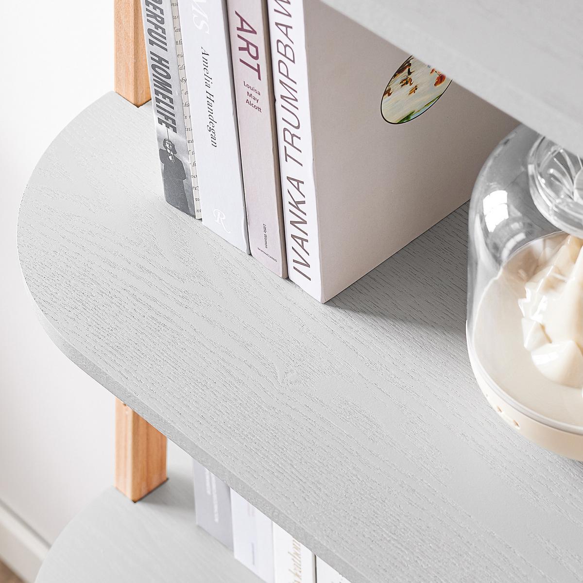 BÜCHERREGAL Grau-Natur - Naturfarben/Grau, Holz/Holzwerkstoff (65/169/39cm) - SoBuy
