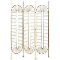 RAUMTEILER 3-teilig Gold 135 cm 170 cm Noale - Goldfarben, Metall (135/170/1cm) - Beliani