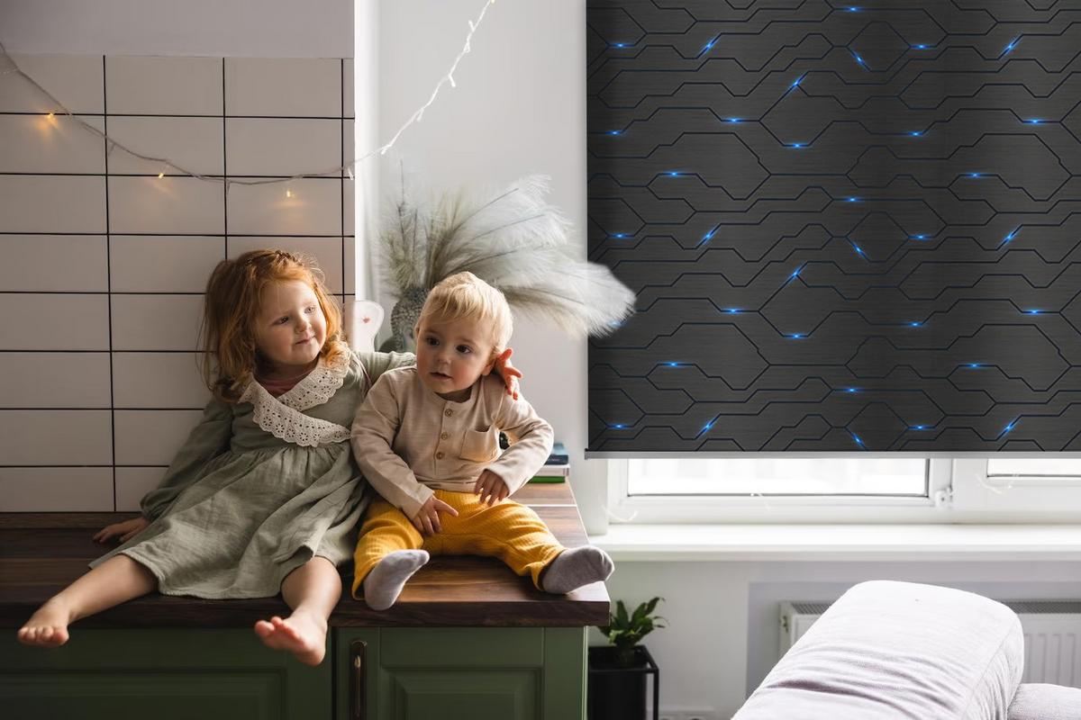 INNENROLLO - Fensterrollo - Rollo - 110x140 cm - Technologie - Schwarz, Kunststoff (110/140/0.5cm) - TULUP