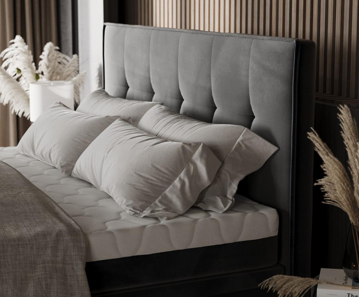 BOXBETT Arivo 200/200 cm Anthrazit im Paros Stoff - Anthrazit/Schwarz, Holz/Holzwerkstoff (200/200cm) - AltaBeds