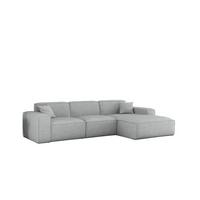 ECKSOFA Celes Premium In Artico - Hellgrau, Holzwerkstoff/Textil (266/165cm) - Fun Möbel