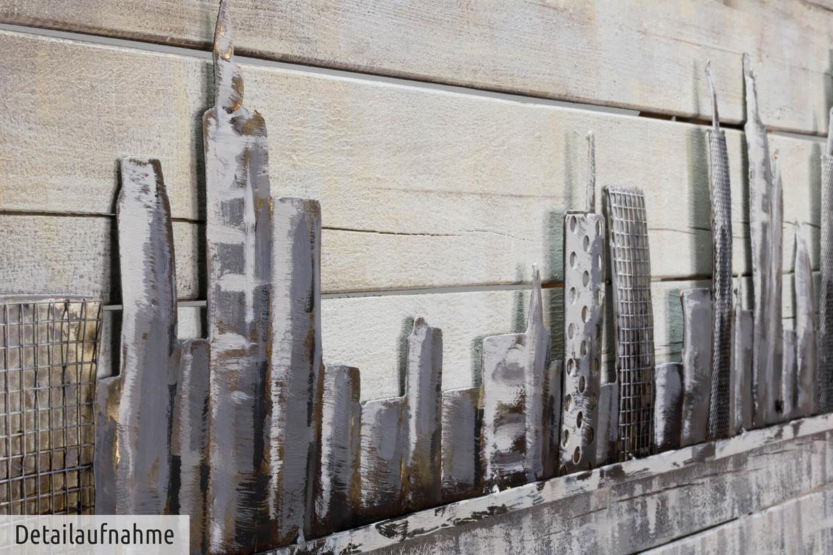HOLZBILD Grau 150/50 cm - Beige/Grau, Holz (4.31/50cm) - KUNSTLOFT