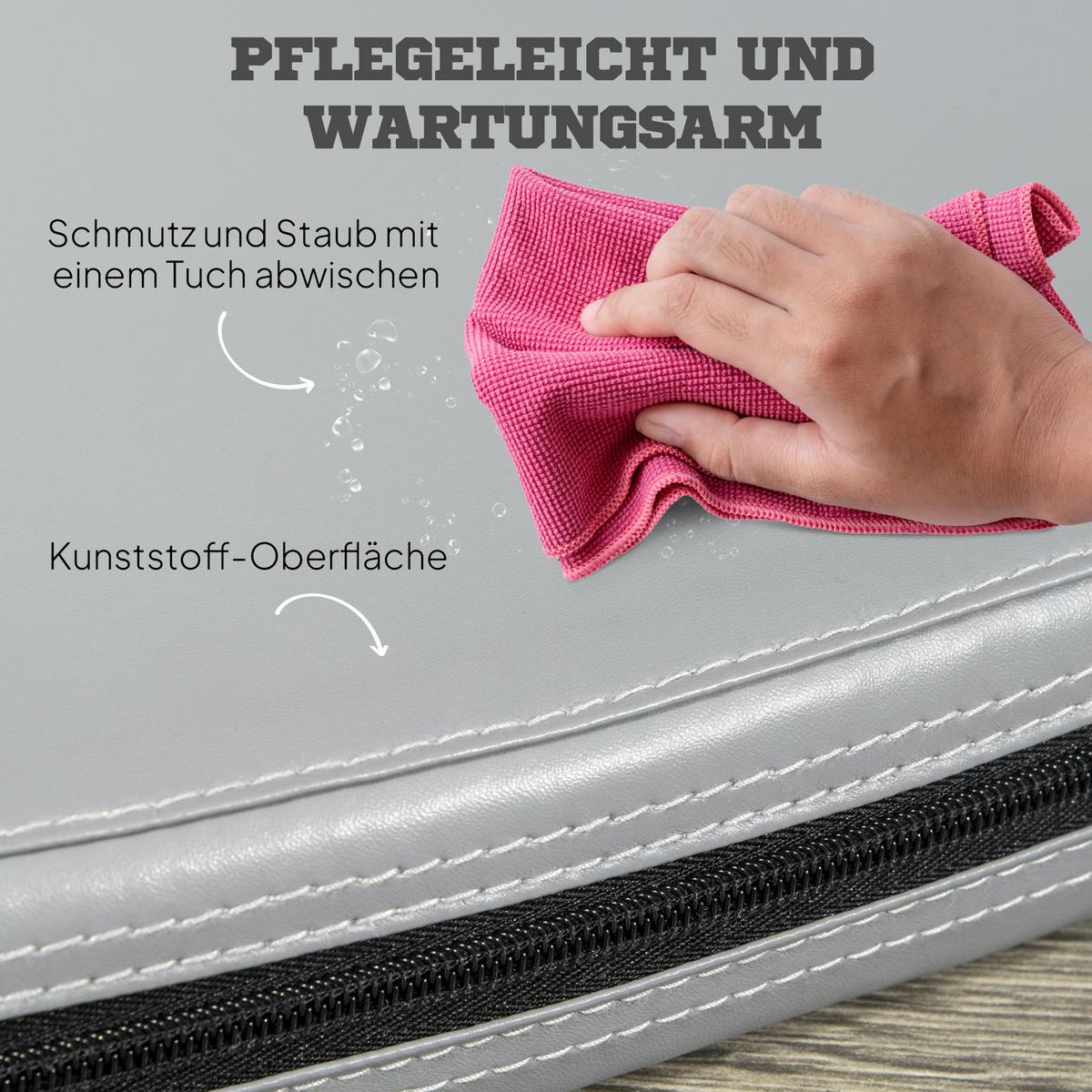 TANZSTANGENMATTE, Ø 150cm Stangentanz Schutzmatte, 5 cm dick Pole Dance Matte - Hellgrau, Kunststoff (150/150cm) - HOMCOM