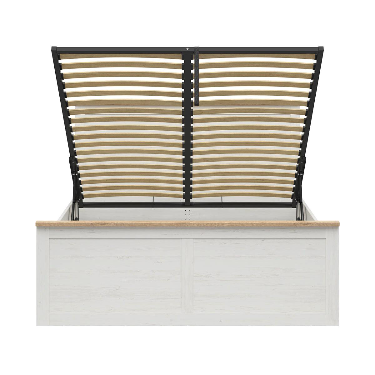 BOXBETT 160/200 Aksel Weiß - Weiß, Holzwerkstoff (160/200cm) - Petits-meubles