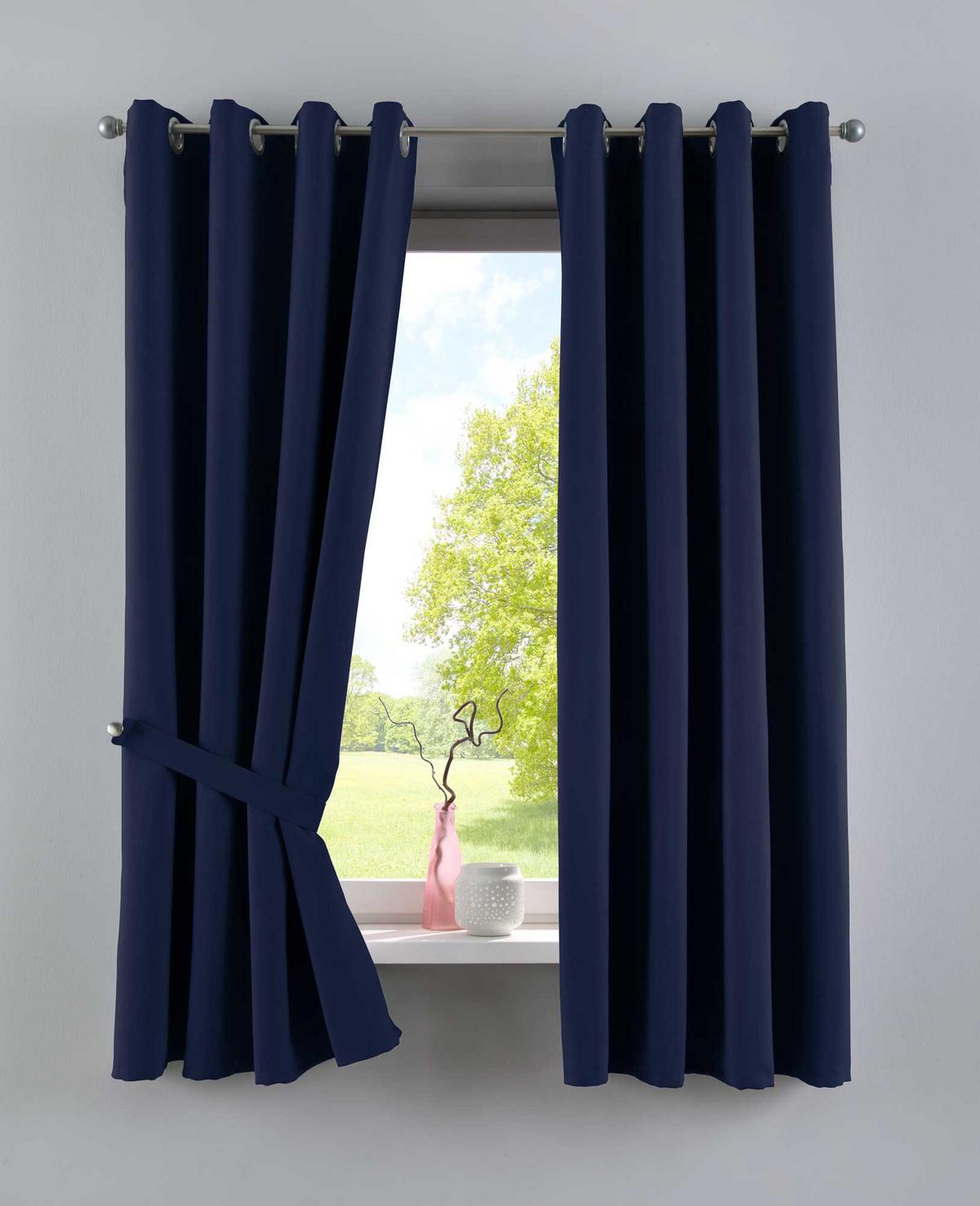 VORHANG »NEW YORK« HxB 225x140 cm Blau - Blau, Textil (140/225cm) - Gardinenbox