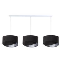HÄNGELEUCHTE Schwarz 30/18 cm - Silberfarben, Kunststoff (30/0.3/18cm) - ONZENO