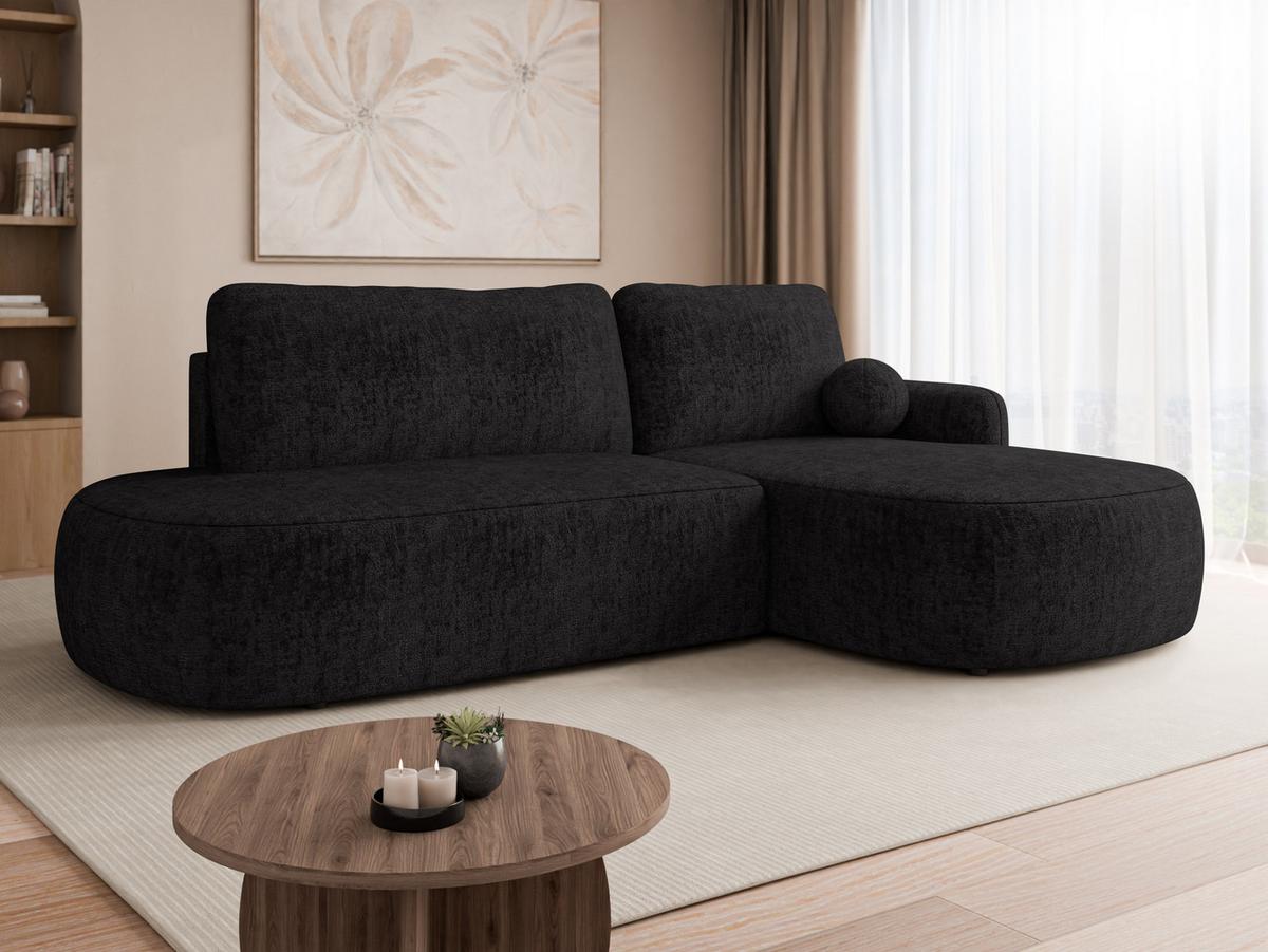ECKSOFA Loridu O Premium, Seite: Rechts - Schwarz, Holz/Kunststoff (174/274cm) - MIRJAN24