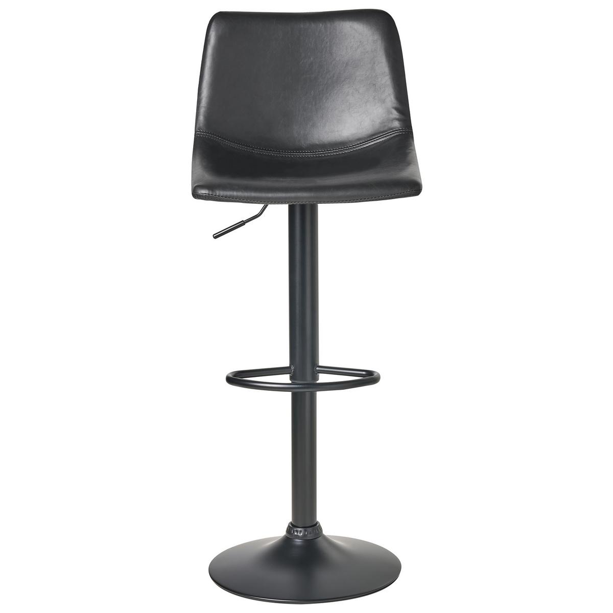 BARHOCKER 2er-Set Schwarz Lebrija - Schwarz, Kunststoff (39/98/44cm) - Beliani